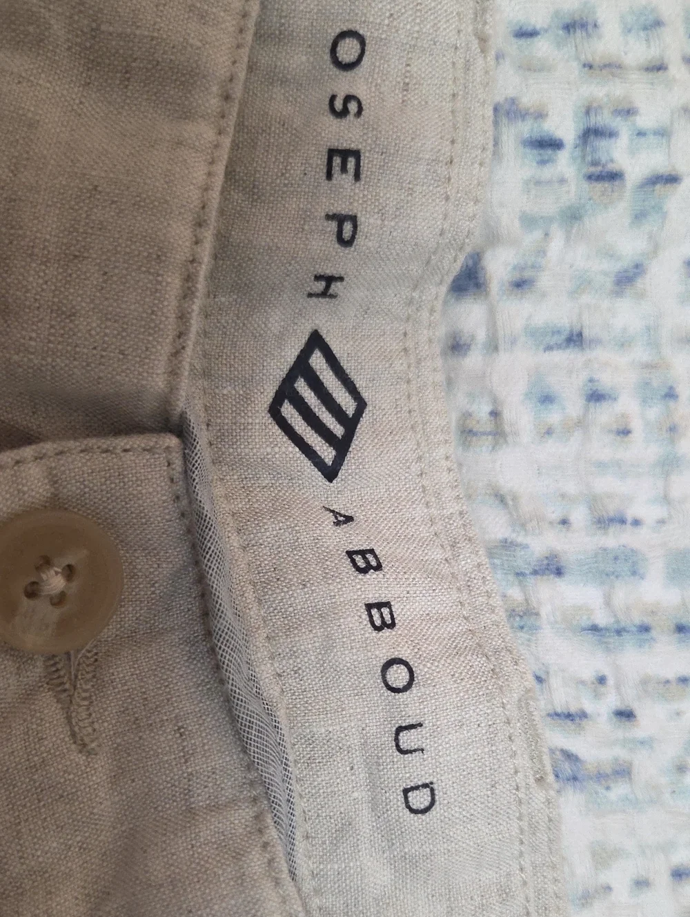 Joseph Abboud Light Beige Linen Chinos